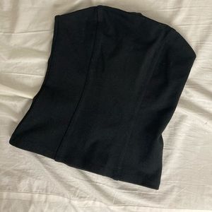 Black cotton bustier